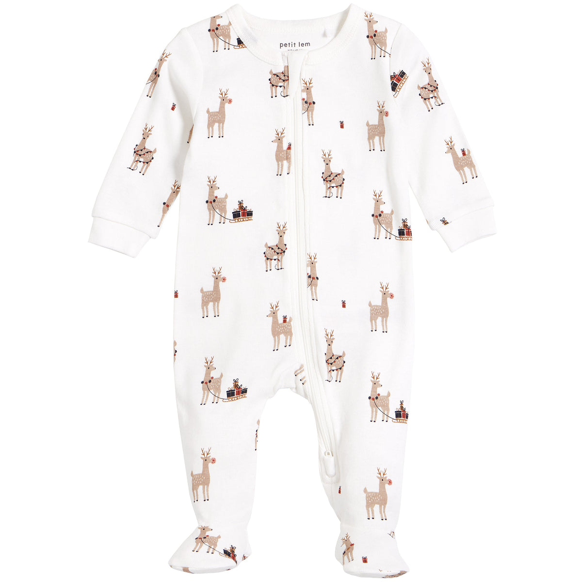 Pyjama pour bébé garçon et bébé fille par Petit Lem | 22HRS61004 101-OFFWHITE | Boutique Flos, vêtements mode pour bébés et enfants