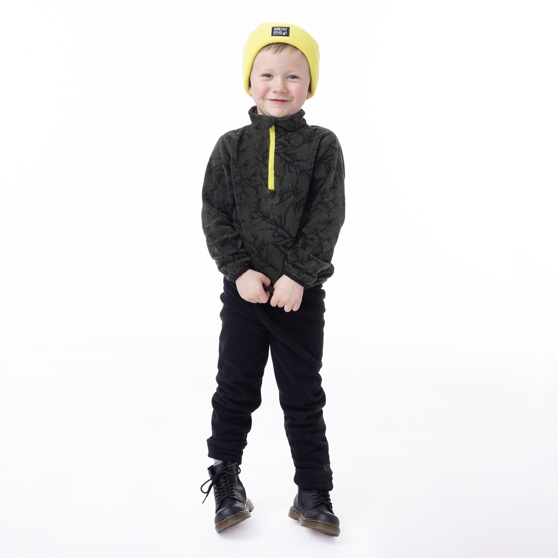 Ensemble deux-pièces micropolaire pour enfant garçon par Nanö | BUWP601-F23 Olive | Boutique Flos, vêtements mode pour bébés et enfants