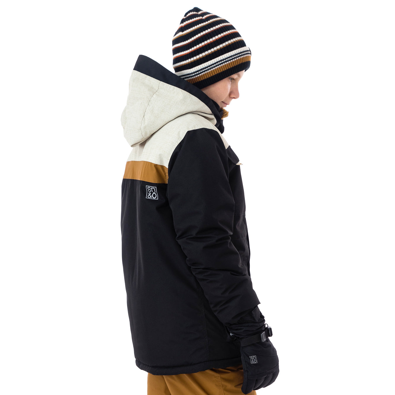 Manteau d'hiver pour enfant garçon par Snö | F21M317 black | Boutique Flos, vêtements mode pour bébés et enfants