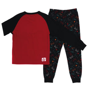 Pyjama Nanö pour enfant garçon - F21P11 Rouge - Boutique Flos, vêtements pour bébés et enfants