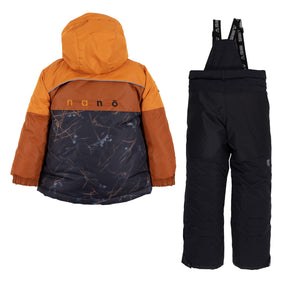 Habit de neige pour enfant garçon par Nanö | Charles F22M205 Caramel | Boutique Flos, vêtements mode pour bébés et enfants