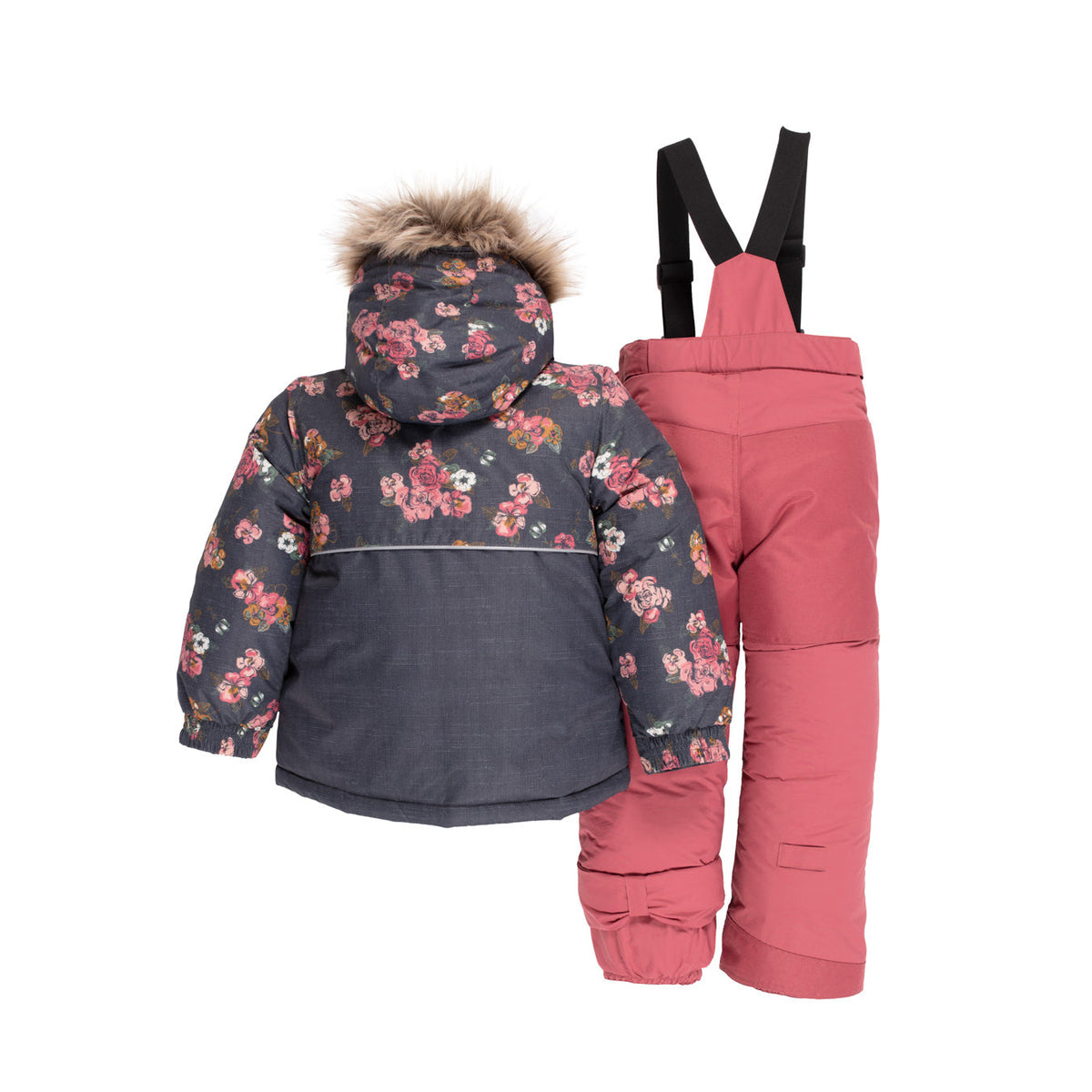 Habit de neige d'hiver pour enfant fille par Peluche Et Tartine | F22M52/Anna Noir | Boutique Flos, vêtements mode pour bébés et enfants