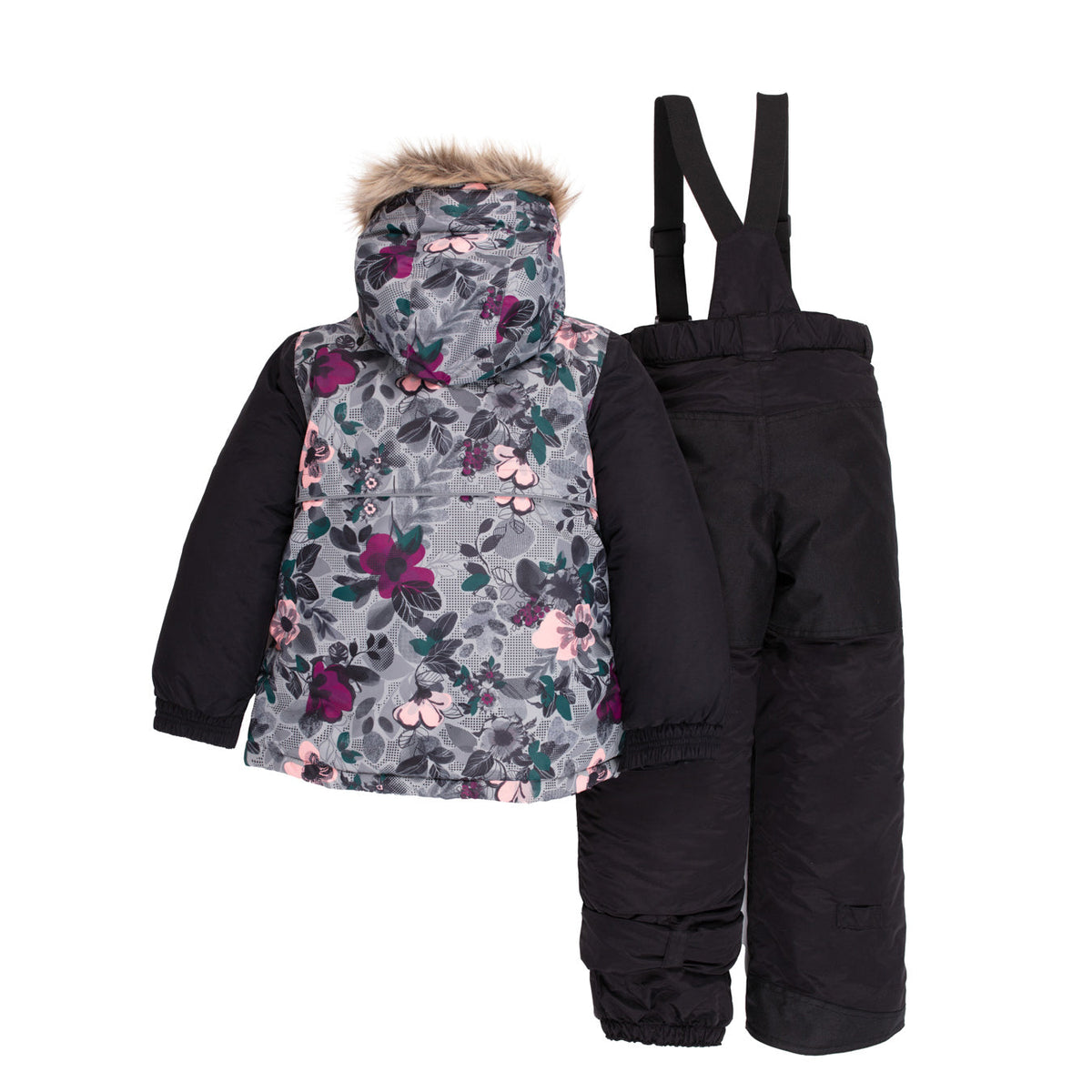 Habit de neige d'hiver pour enfant fille par Peluche Et Tartine | F22M60/Agnes Noir | Boutique Flos, vêtements mode pour bébés et enfants