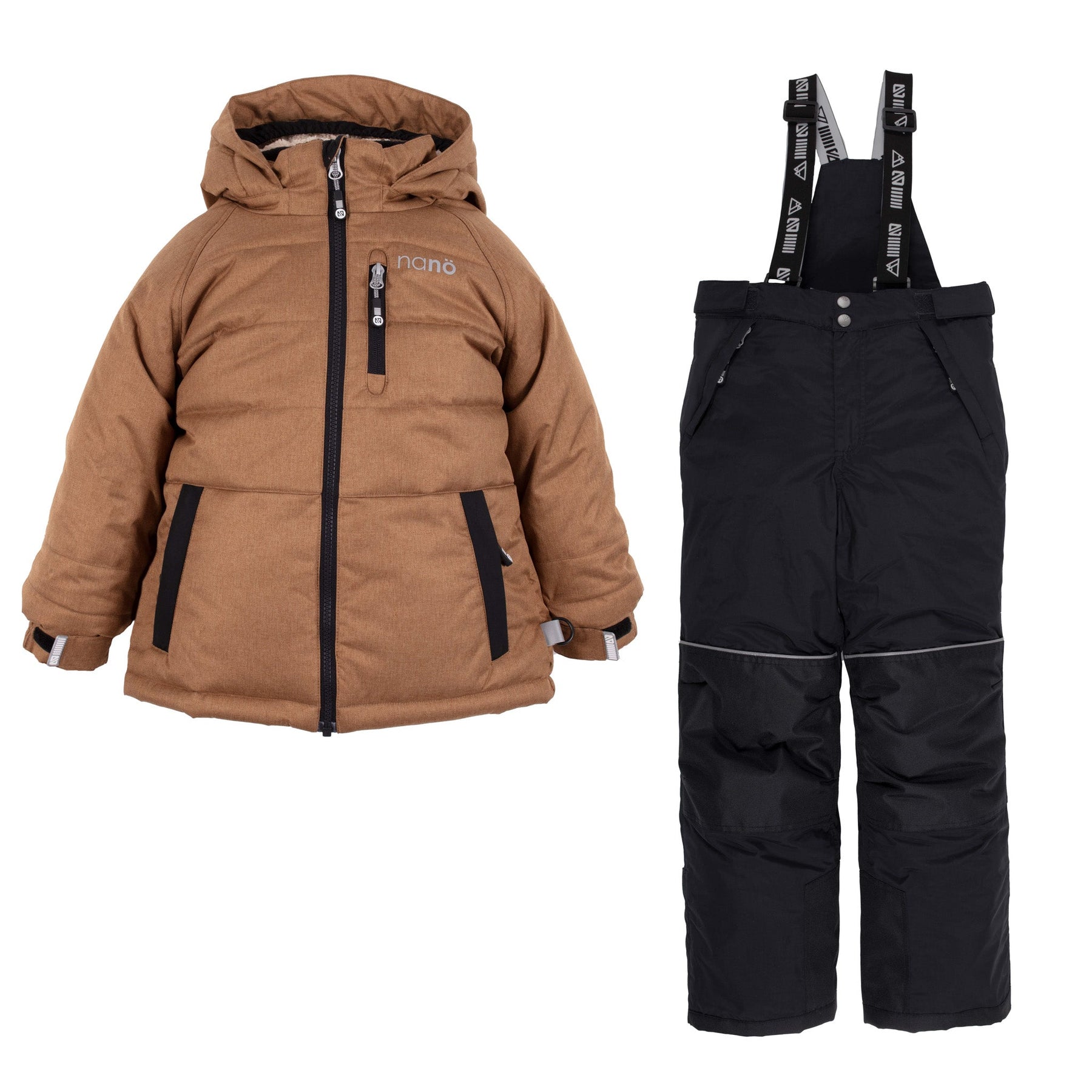 Habit de neige pour enfant fille par Nanö | F22M801-2 BRUN | Boutique Flos, vêtements mode pour bébés et enfants