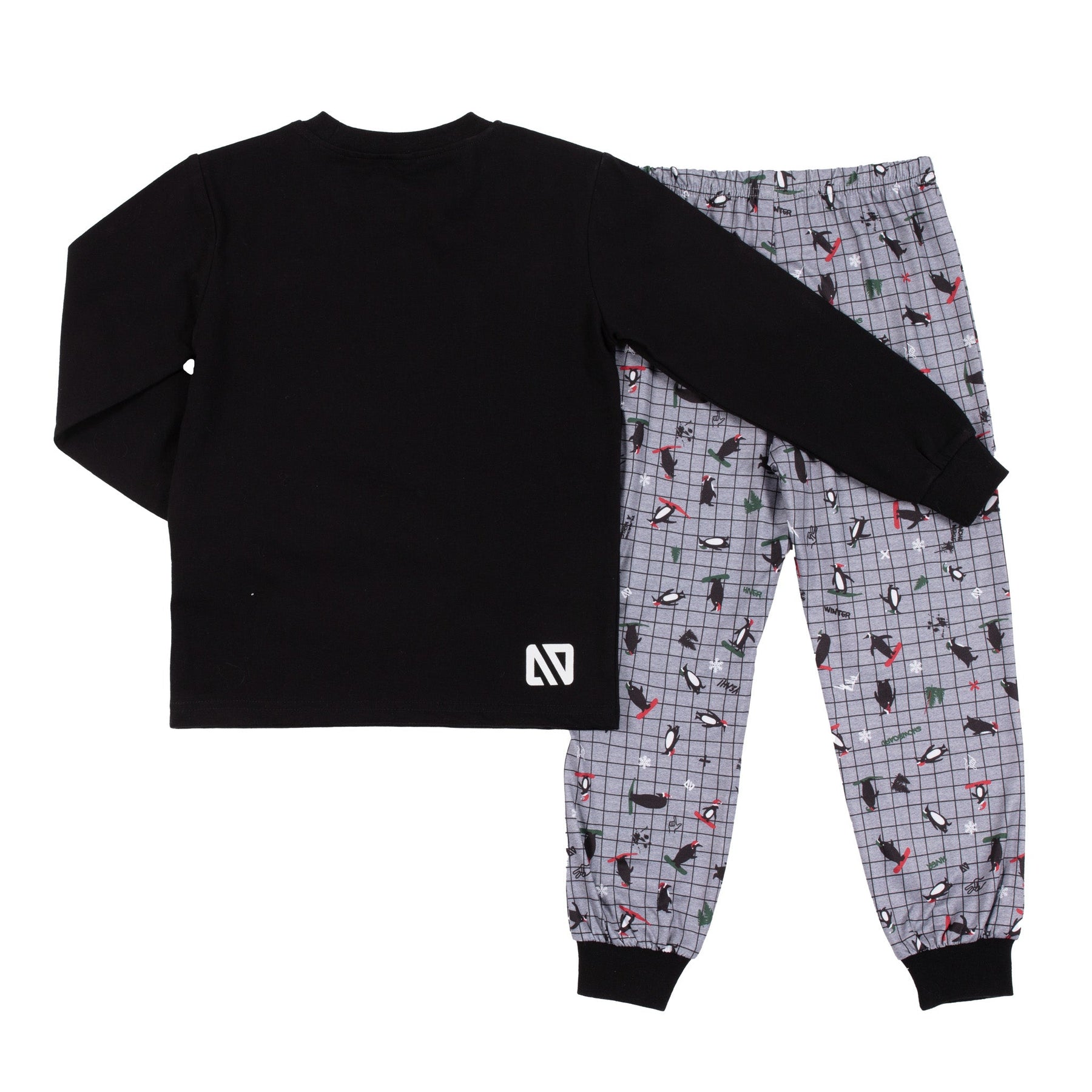 Pyjama deux-pièces pour enfant garçon par Nanö | F22P09 Noir | Boutique Flos, vêtements mode pour bébés et enfants
