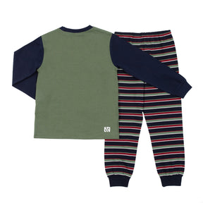 Pyjama deux-pièces pour bébé garçon par Nanö | F22P13-1 Vert | Boutique Flos, vêtements mode pour bébés et enfants