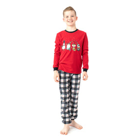 Pyjama deux-pièces pour enfant garçon par Nanö | F22P15 Rouge | Boutique Flos, vêtements mode pour bébés et enfants