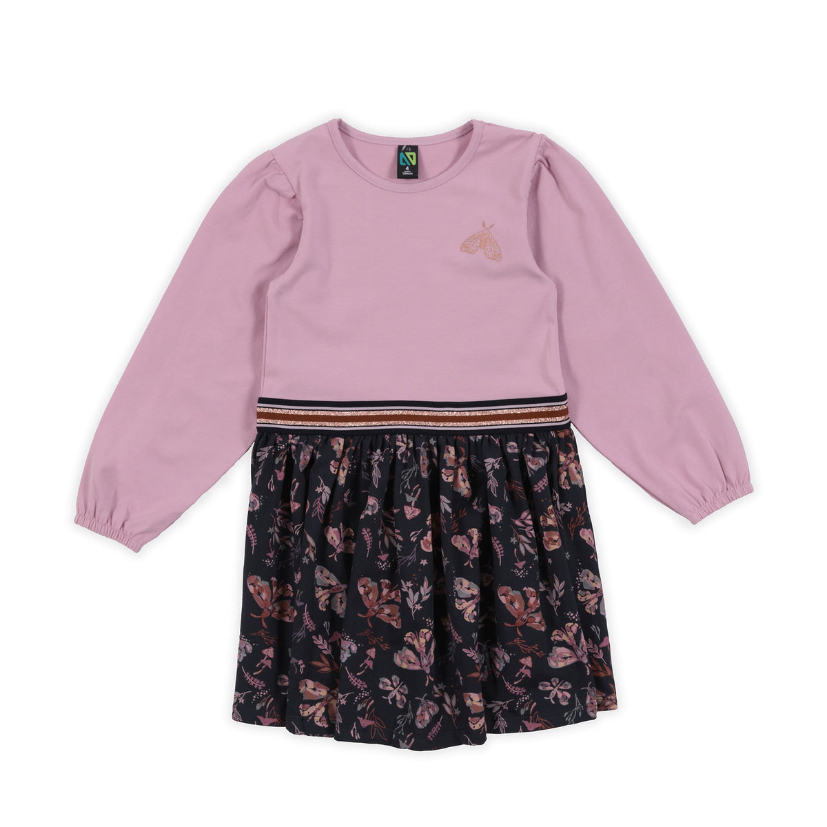 Robe pour enfant fille par Nanö | F2302-01 Lilas | Boutique Flos, vêtements mode pour bébés et enfants