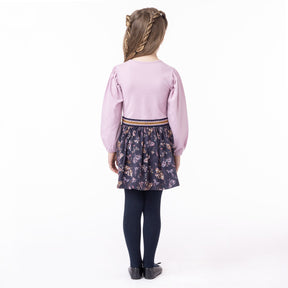 Robe pour enfant fille par Nanö | F2302-01 Lilas | Boutique Flos, vêtements mode pour bébés et enfants