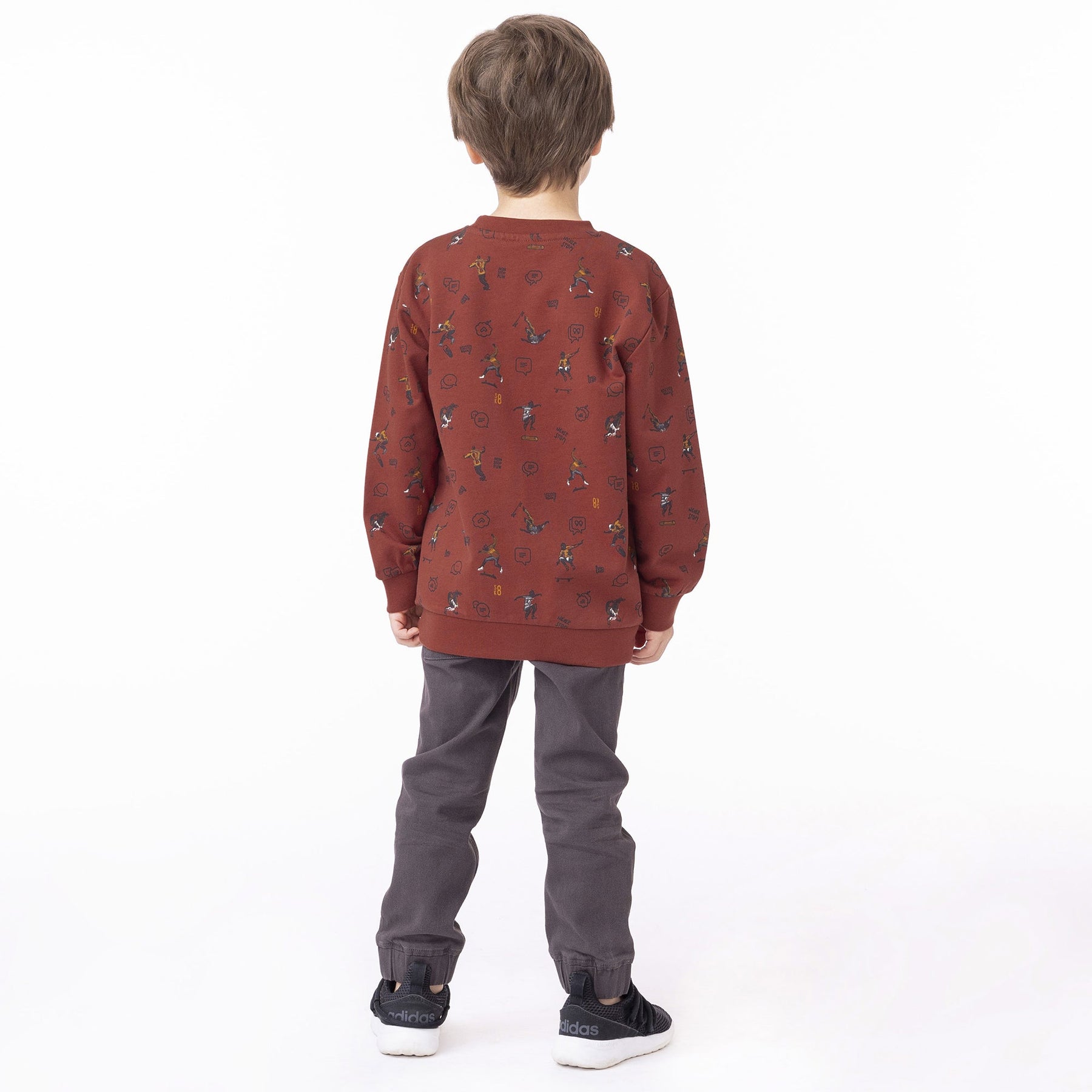 Chandail manches longues pour enfant garçon par Nanö | F2303-08 Rouge | Boutique Flos, vêtements mode pour bébés et enfants