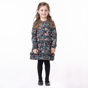Robe pour enfant fille par Nanö | F2304-03 Forêt | Boutique Flos, vêtements mode pour bébés et enfants