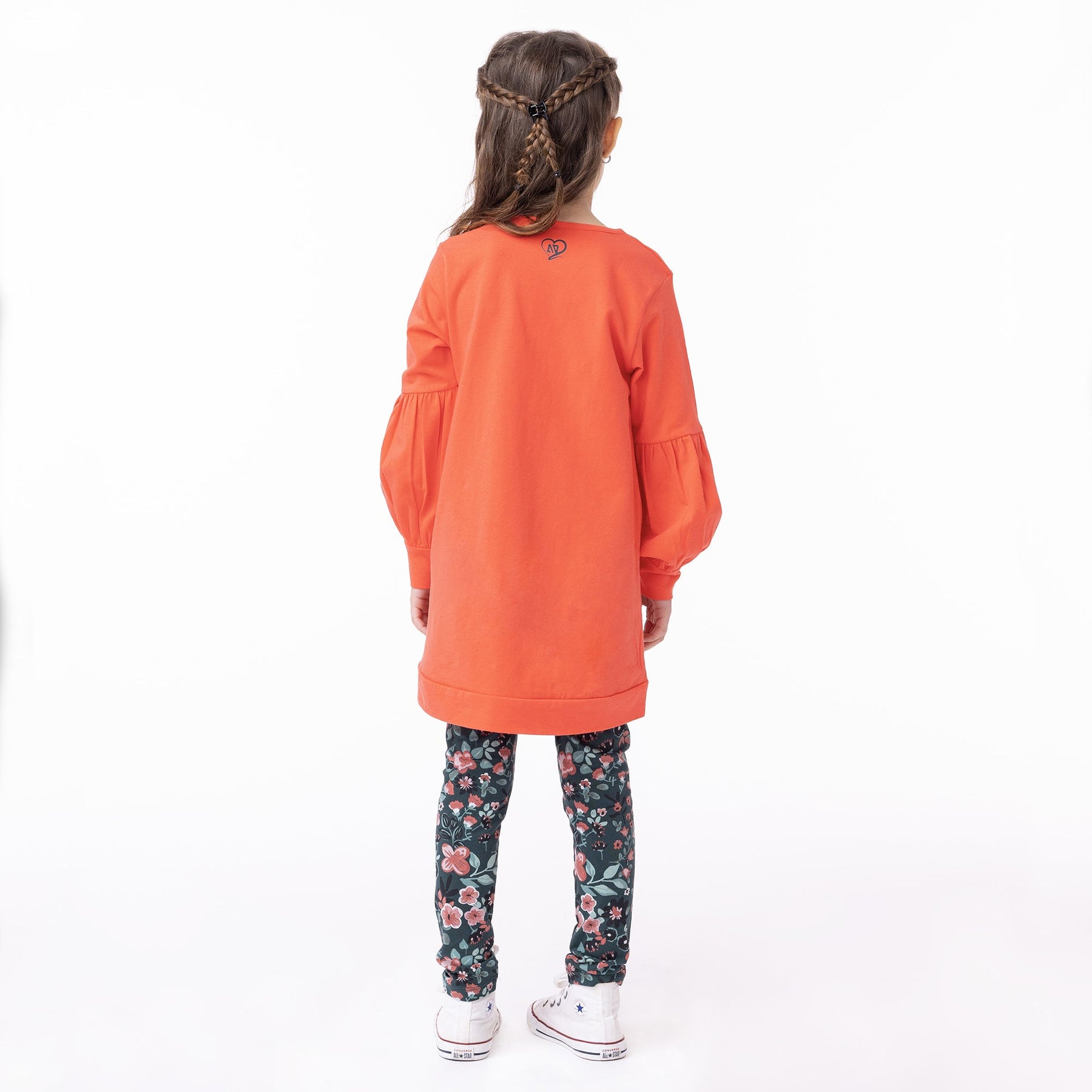 Tunique pour enfant fille par Nanö | F2304-06 Corail | Boutique Flos, vêtements mode pour bébés et enfants