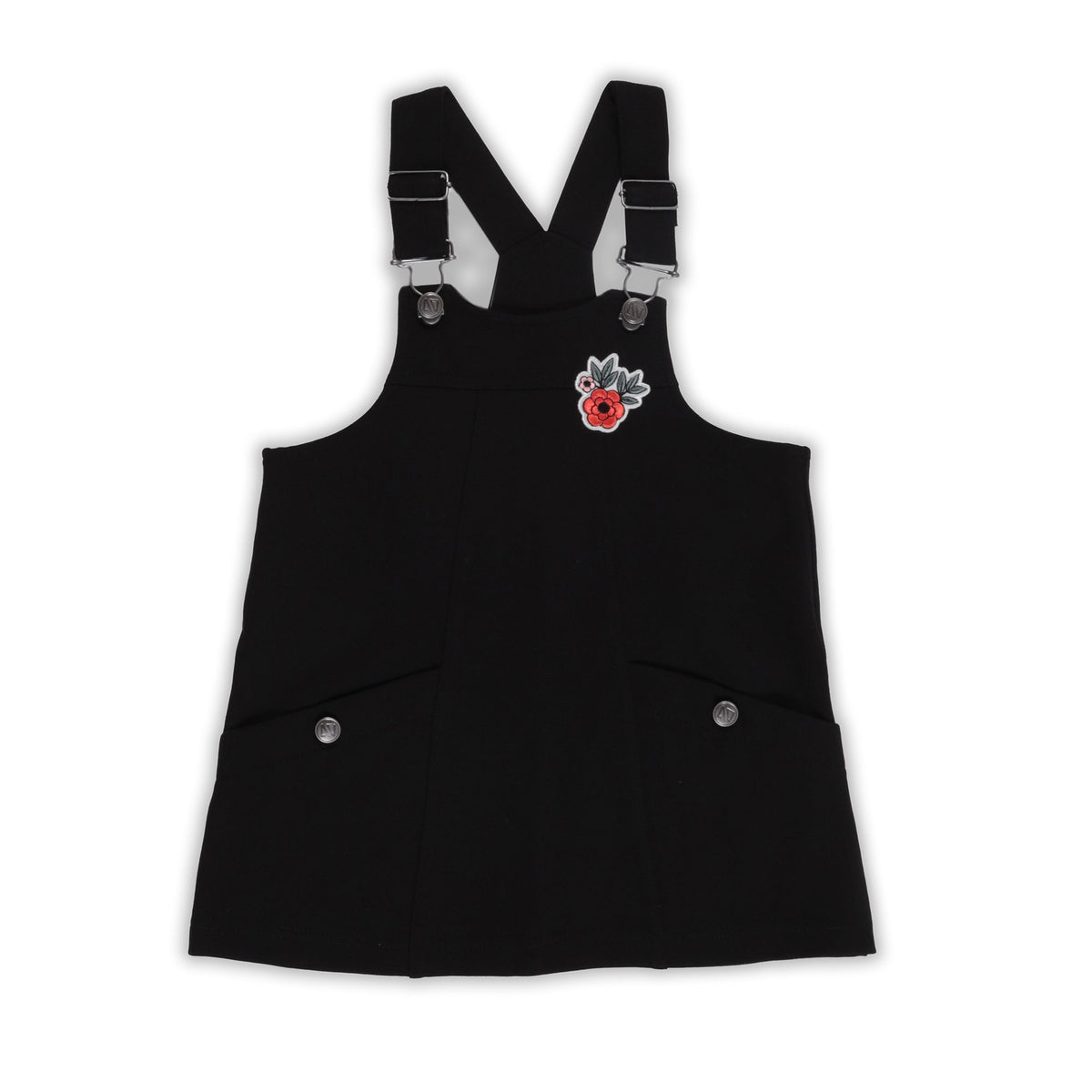 Robe chasuble pour enfant fille par Nanö | F2304-12 Noir | Boutique Flos, vêtements mode pour bébés et enfants