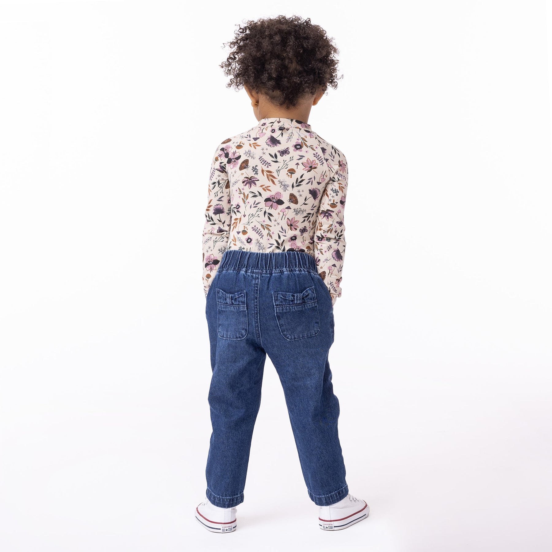 Pantalon pour bébé fille par Nanö | F2352-09 Denim Medium | Boutique Flos, vêtements mode pour bébés et enfants
