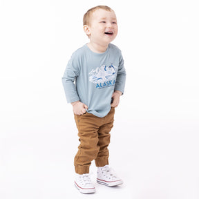 Joggers pour bébé garçon par Nanö | F2355-05 Taupe | Boutique Flos, vêtements mode pour bébés et enfants