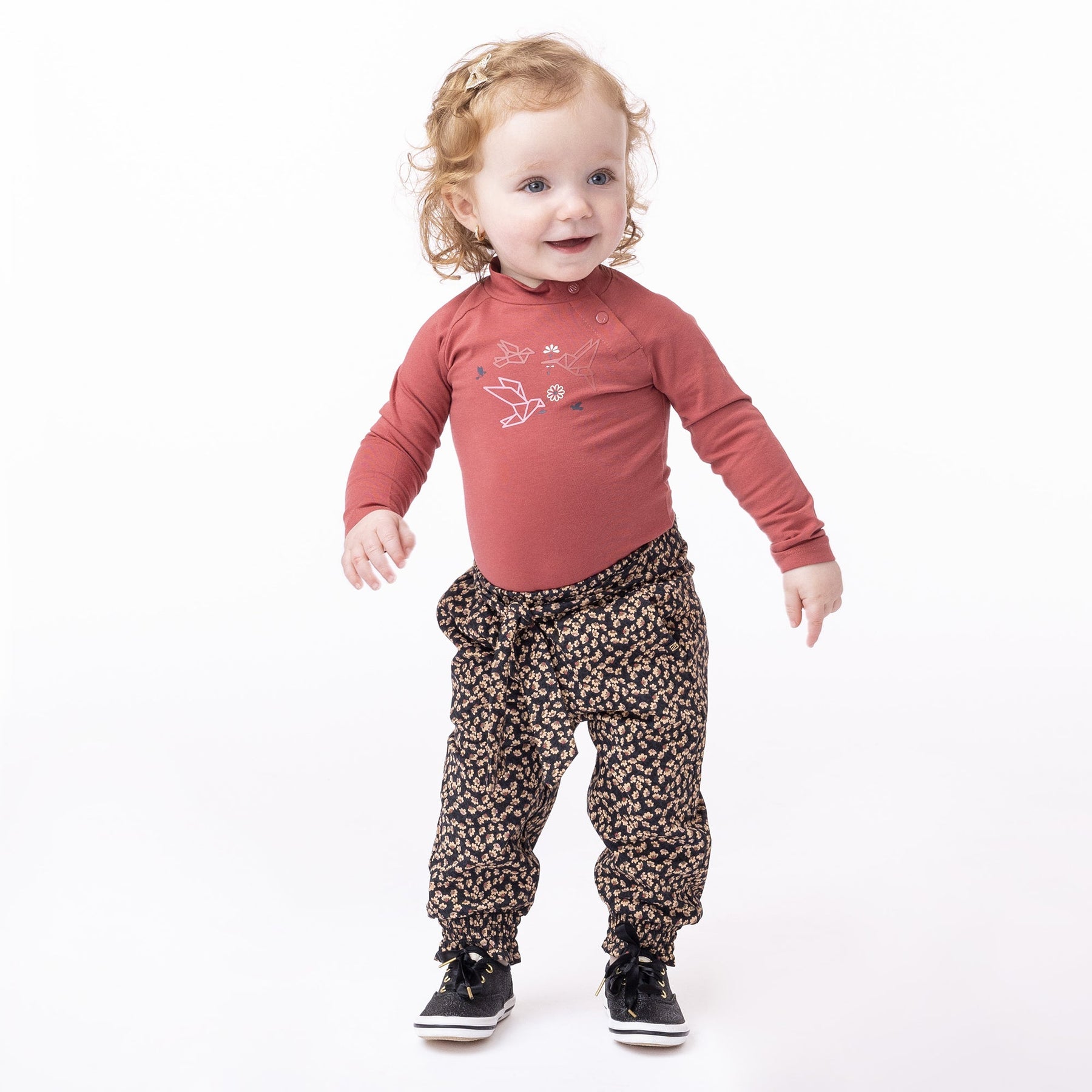 Cache-couche pour bébé fille par Nanö | F2356-12 Rose | Boutique Flos, vêtements mode pour bébés et enfants