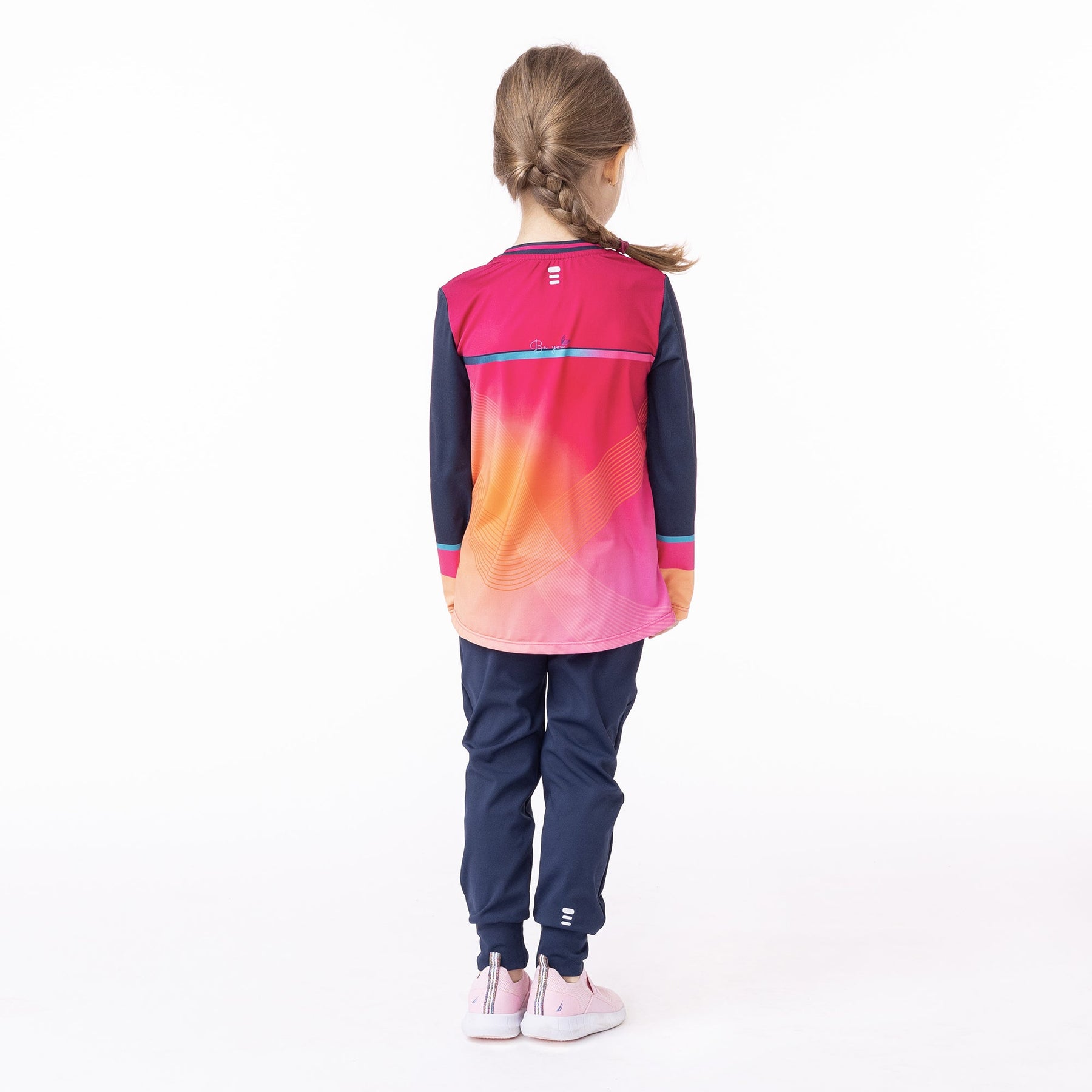Joggers athlétique pour enfant fille par Nanö | F23A82-07 Marine | Boutique Flos, vêtements mode pour bébés et enfants