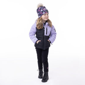 Manteau matelassé pour enfant fille par Nanö | F23M1250 Violet | Boutique Flos, vêtements mode pour bébés et enfants