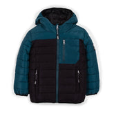Manteau matelassé pour enfant garçon par Nanö | F23M1251 Sarcelle | Boutique Flos, vêtements mode pour bébés et enfants