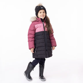 Manteau matelassé pour enfant fille par Nanö | F23M1252 Fuchsia | Boutique Flos, vêtements mode pour bébés et enfants