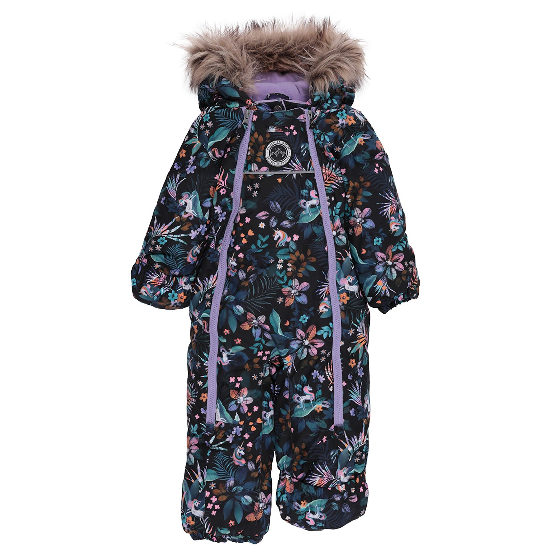 Habit de neige pour bébé fille par Peluche Et Tartine | Lilia F23M150 1 Noir | Boutique Flos, vêtements mode pour bébés et enfants