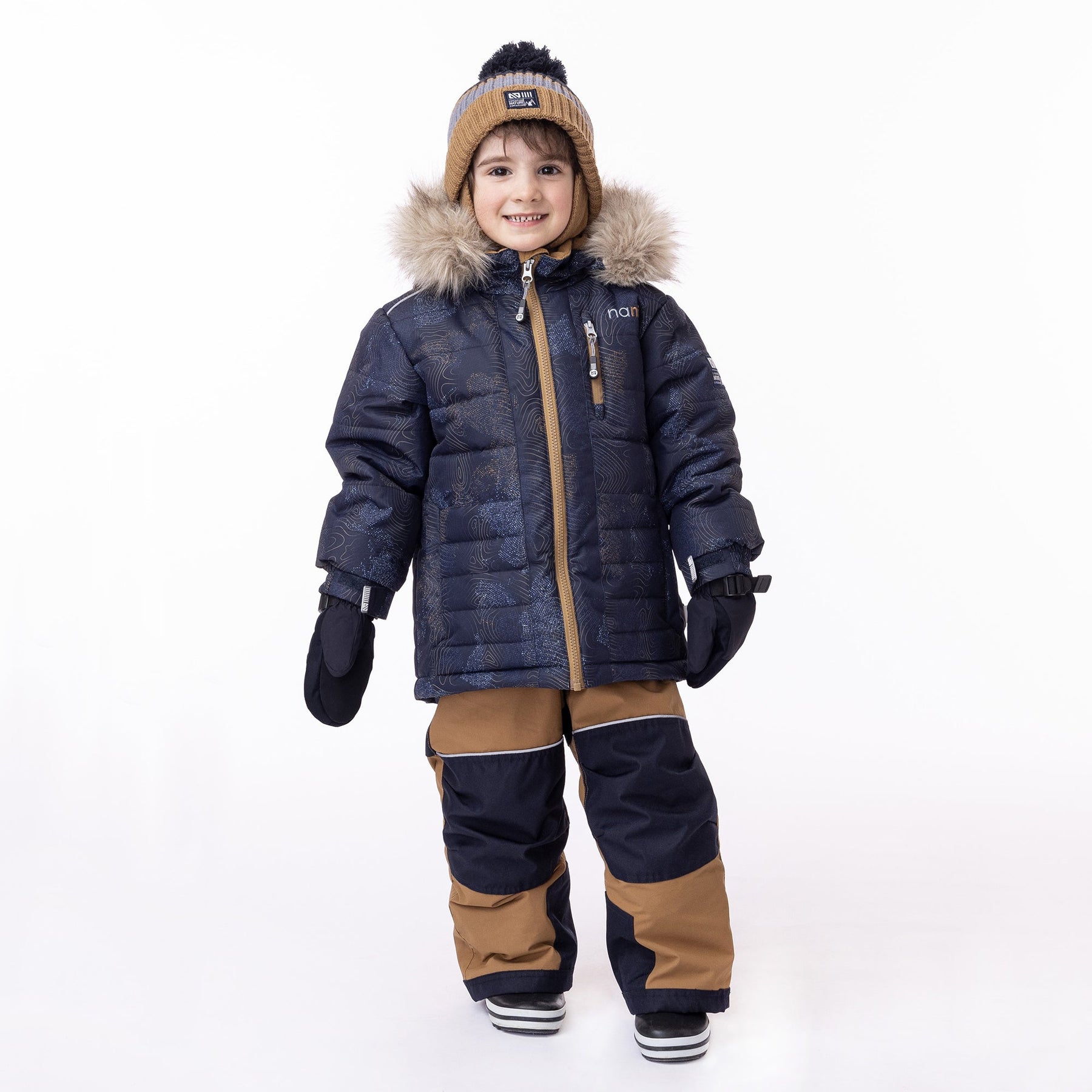 Habit de neige pour enfant garçon par Nanö | Simon/F23M215 Marine | Boutique Flos, vêtements mode pour bébés et enfants