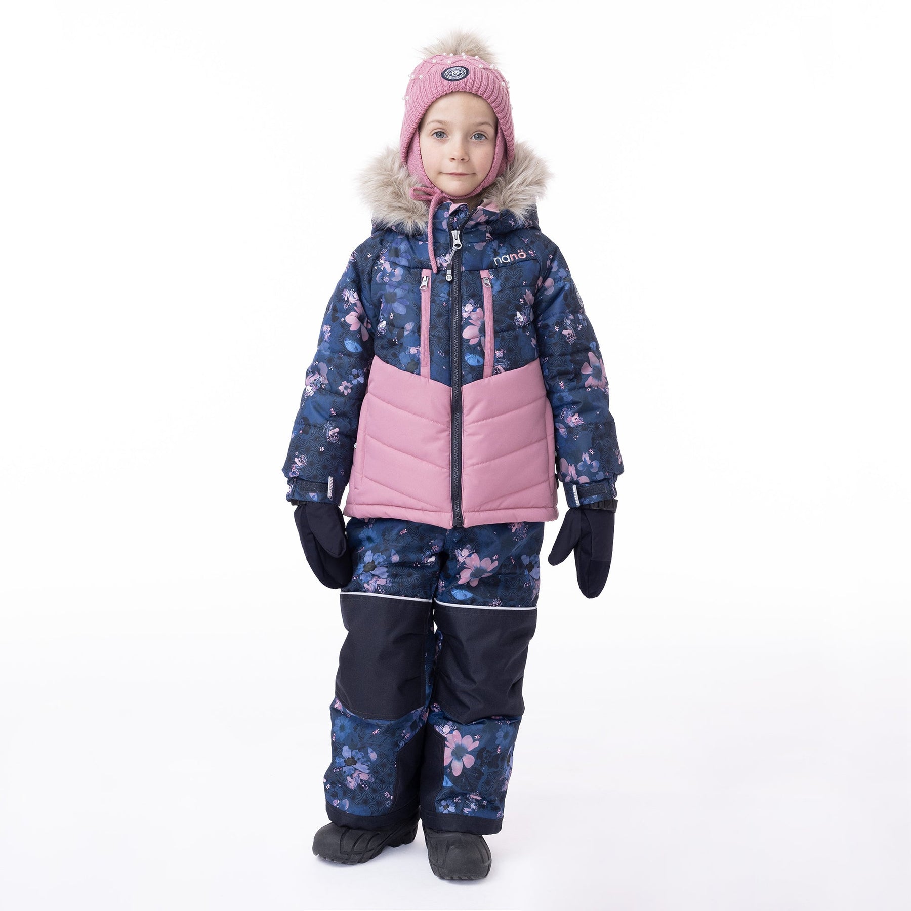 Habit de neige pour enfant fille par Nanö | Yasmine/F23M288 Marine | Boutique Flos, vêtements mode pour bébés et enfants