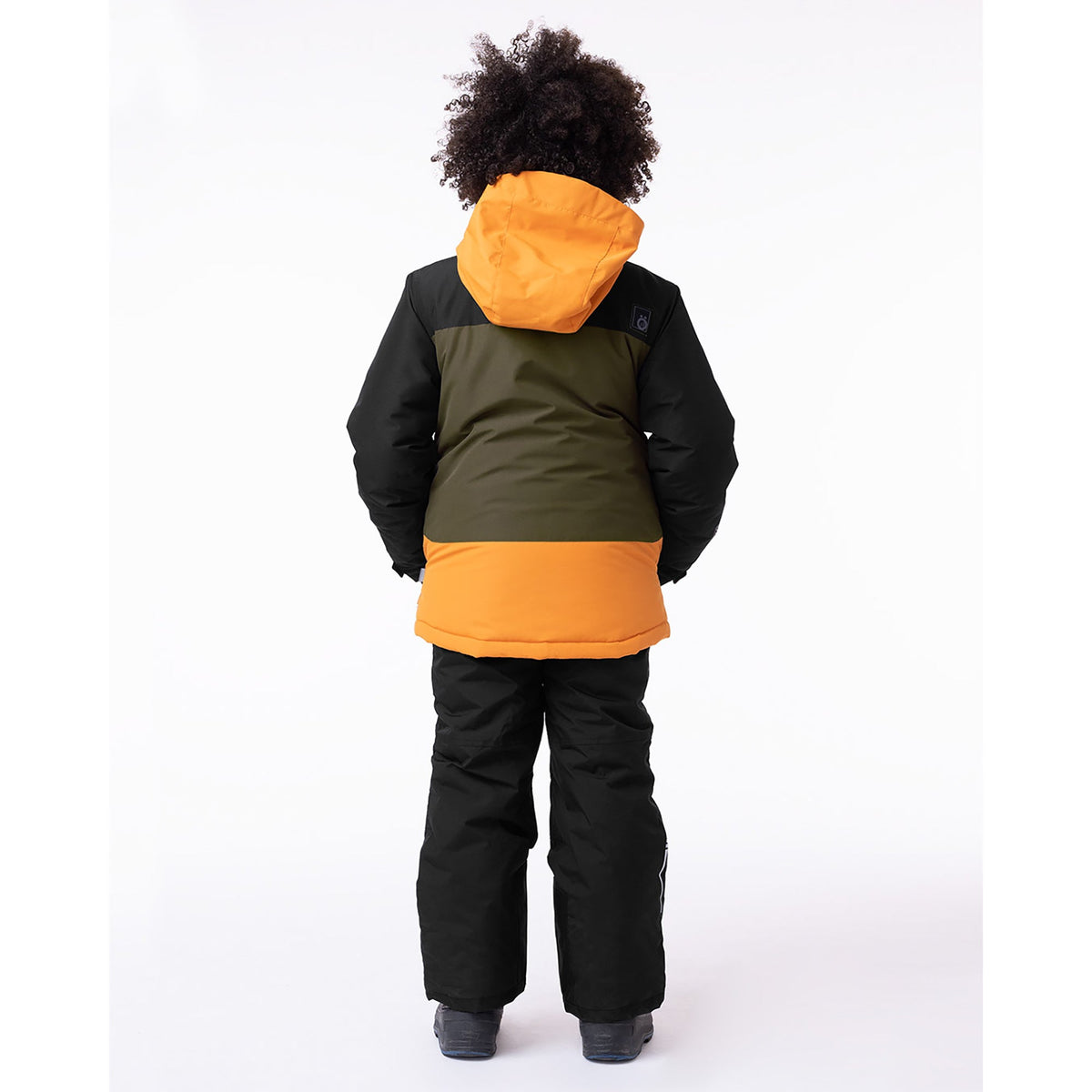 Manteau d'hiver pour enfant garçon par Snö | Adam F23M323 Olive | Boutique Flos, vêtements mode pour bébés et enfants