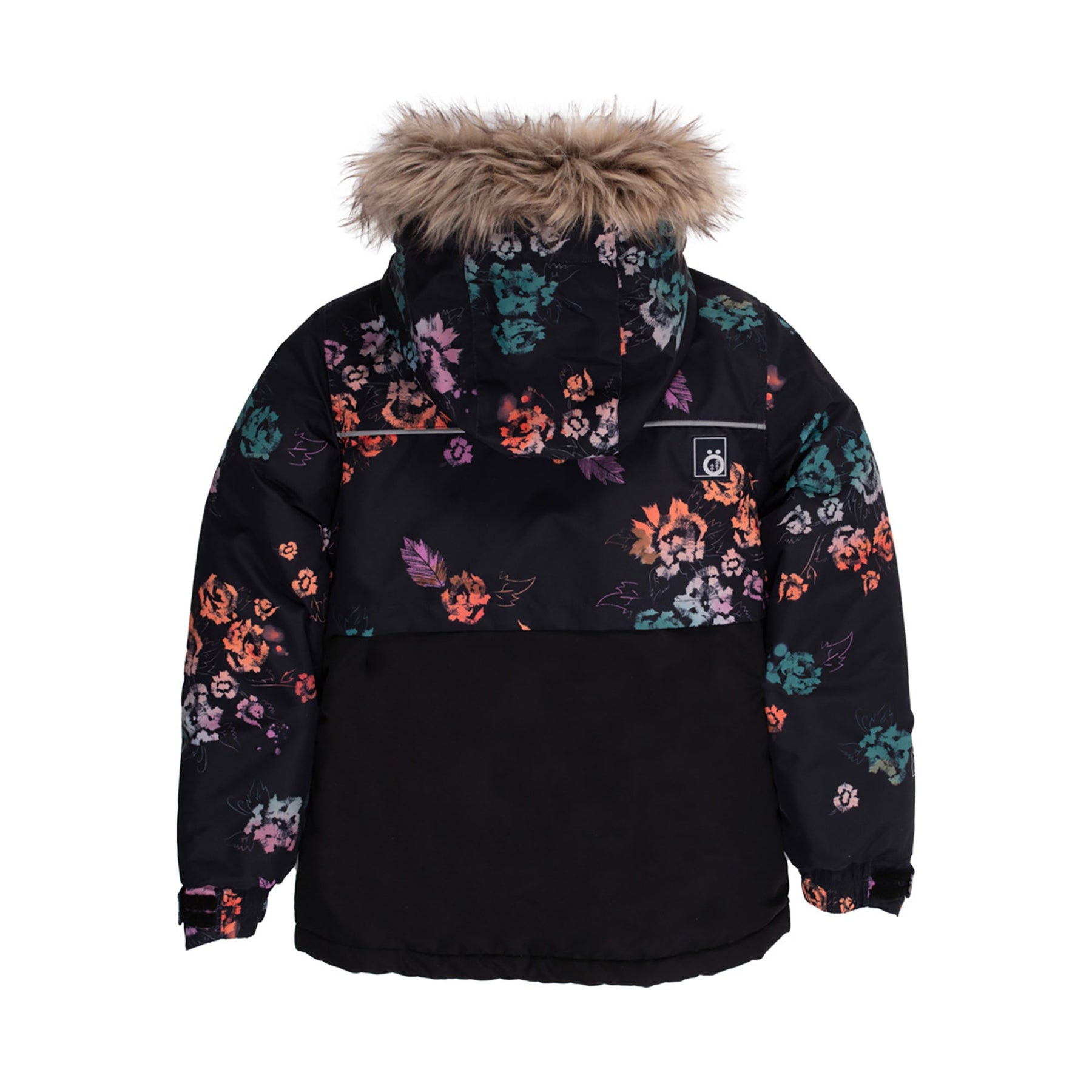 Manteau d'hiver pour enfant fille par Snö | Alice F23M356 Noir | Boutique Flos, vêtements mode pour bébés et enfants