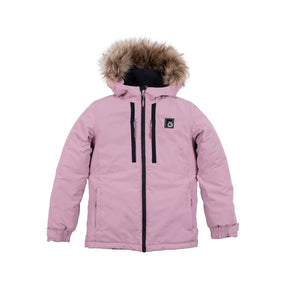 Manteau d'hiver pour enfant fille par Snö | Louise F23M358 Lilas | Boutique Flos, vêtements mode pour bébés et enfants