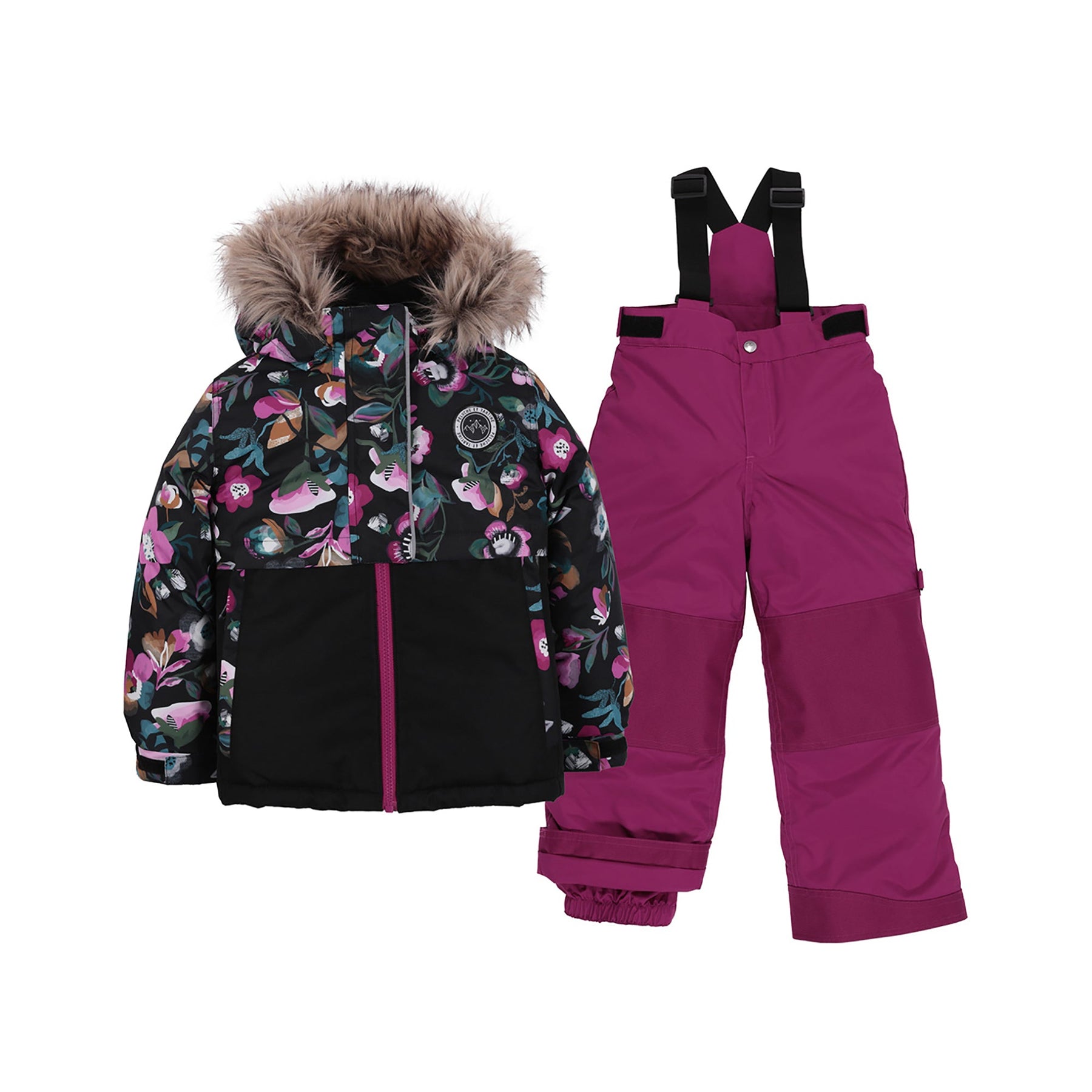 Manteau d'hiver pour enfant fille par Peluche Et Tartine | Noemie F23M52 Noir | Boutique Flos, vêtements mode pour bébés et enfants