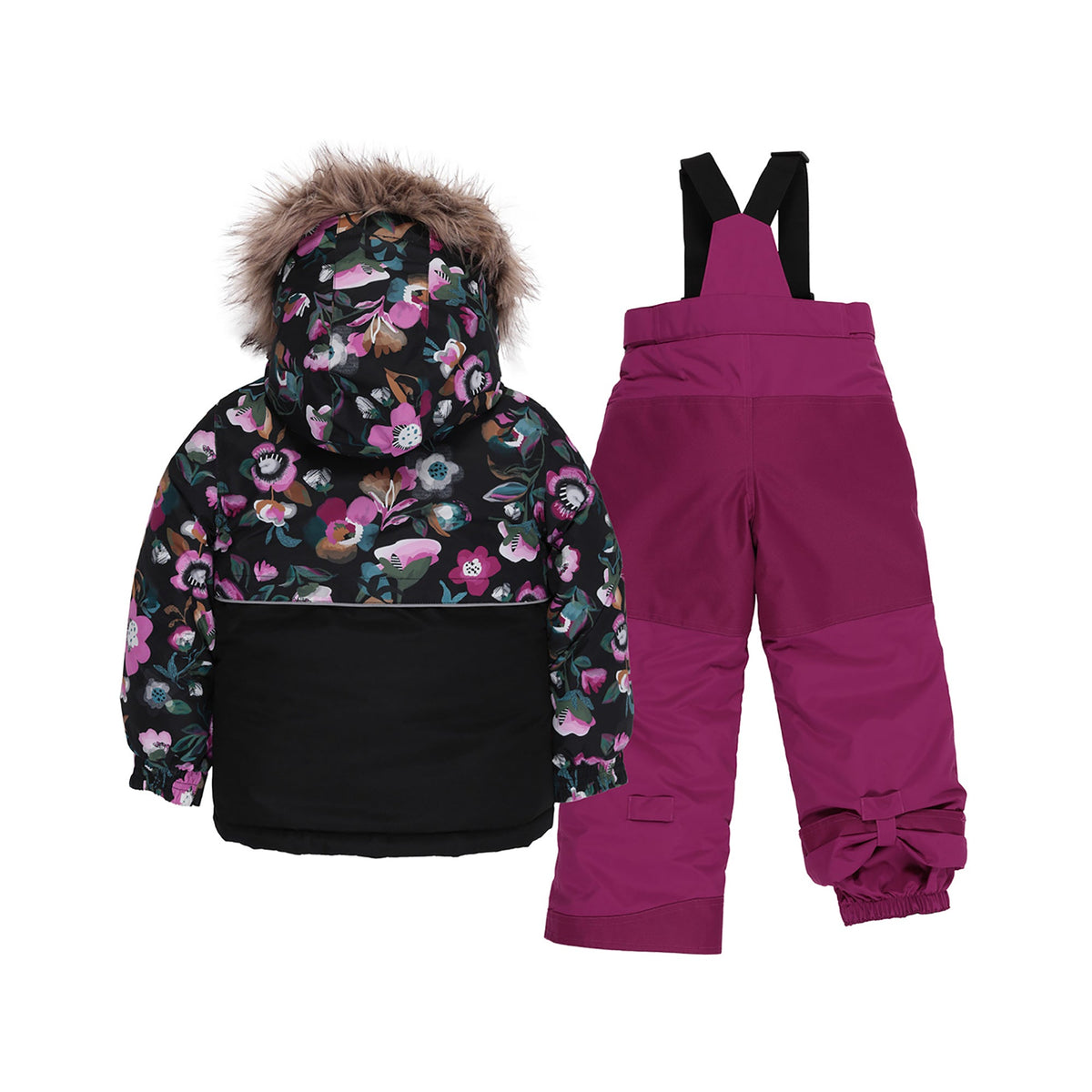 Manteau d'hiver pour bébé fille par Peluche Et Tartine | Noemie F23M52 1 Noir | Boutique Flos, vêtements mode pour bébés et enfants
