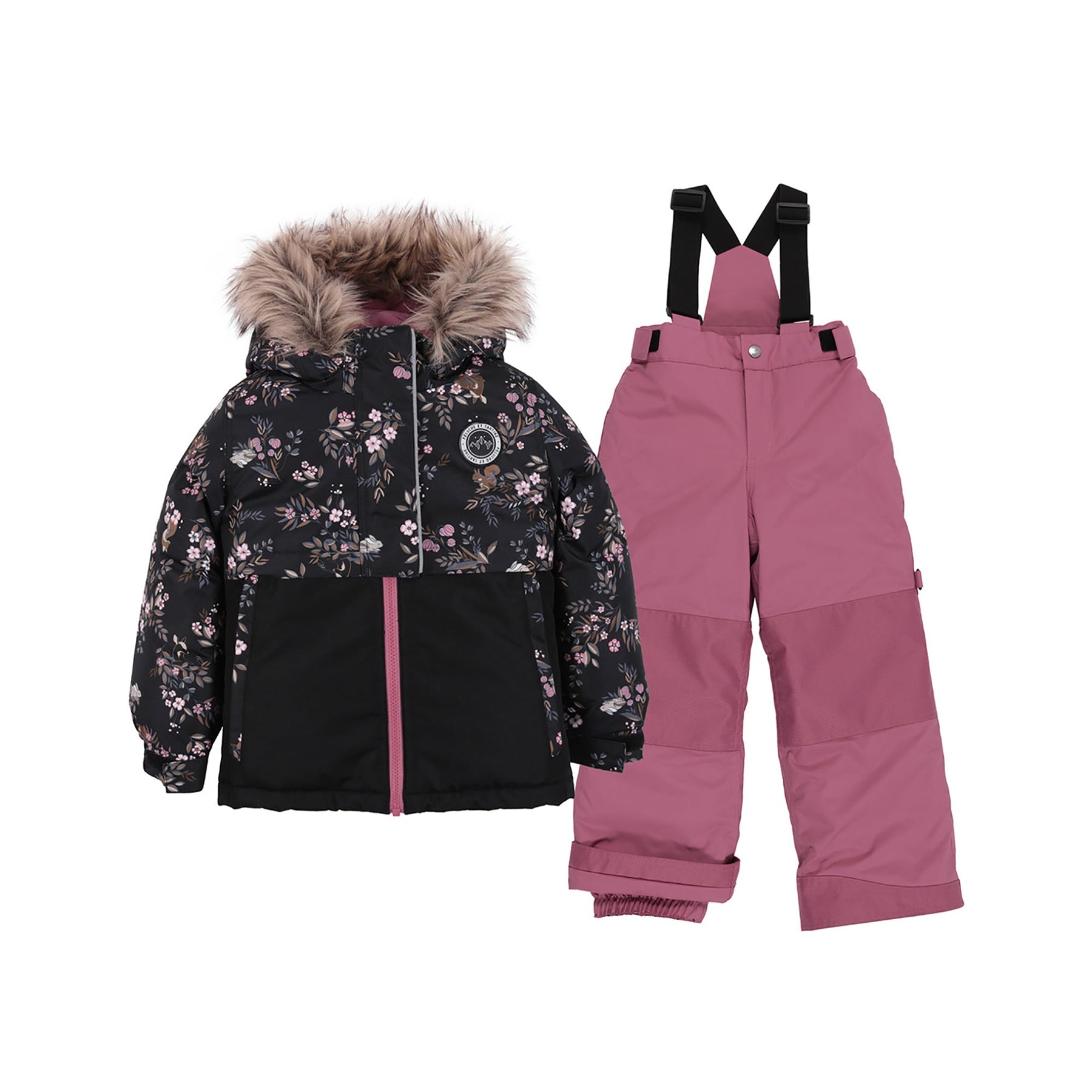 Habit de neige pour enfant fille par Peluche Et Tartine | Nola F23M56 Noir | Boutique Flos, vêtements mode pour bébés et enfants