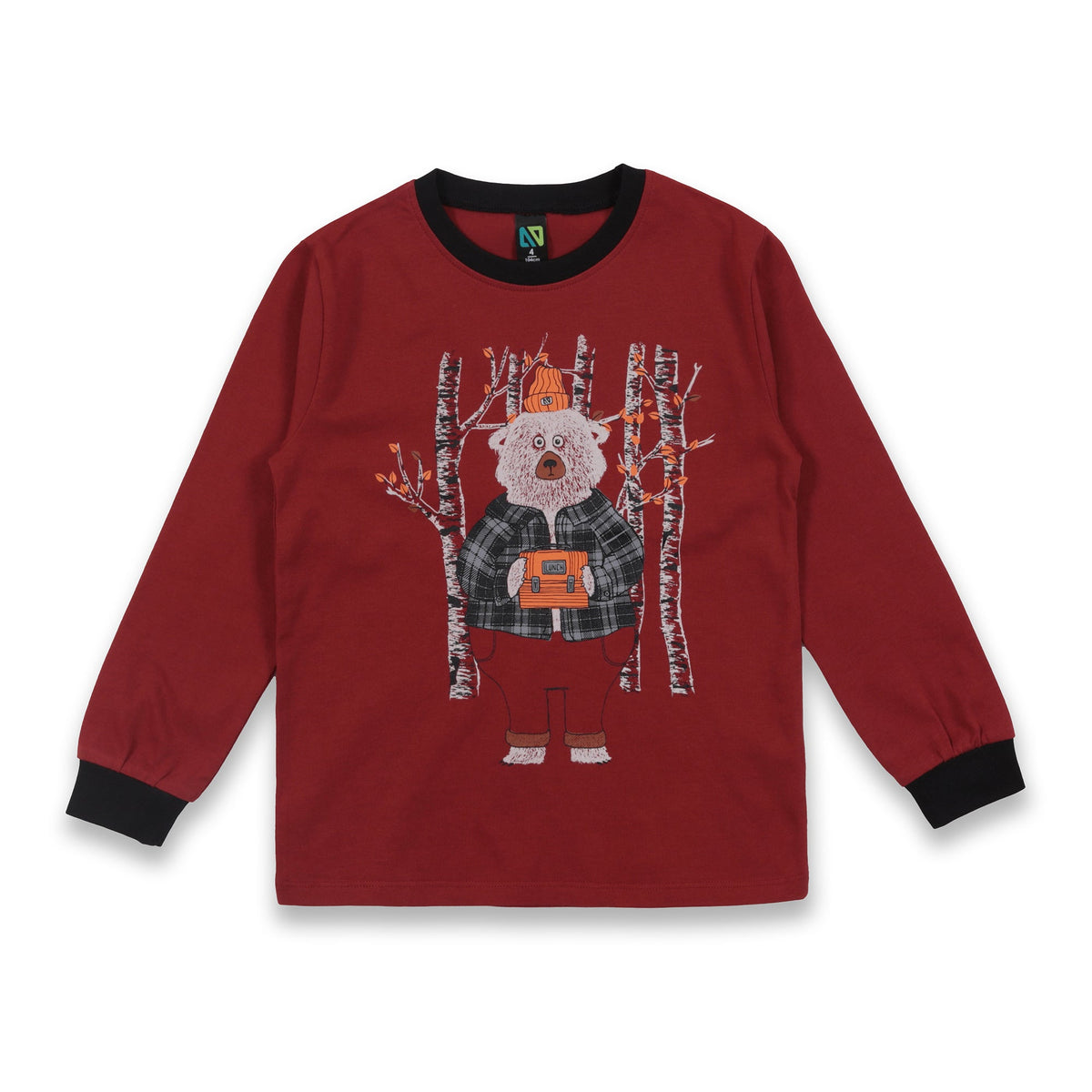 Pyjama pour enfant garçon par Nanö | F23P01 Rouge | Boutique Flos, vêtements mode pour bébés et enfants