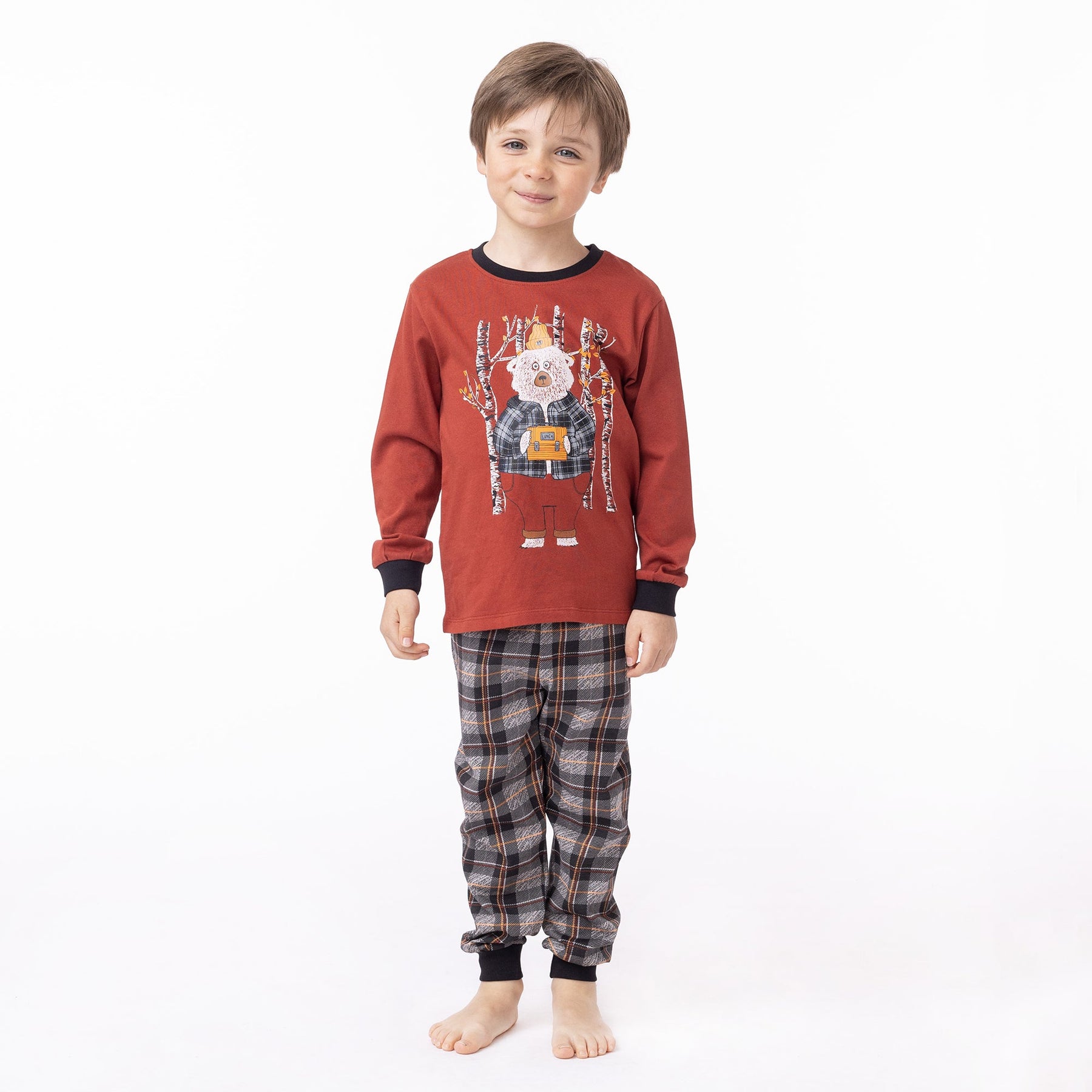 Pyjama pour enfant garçon par Nanö | F23P01 Rouge | Boutique Flos, vêtements mode pour bébés et enfants