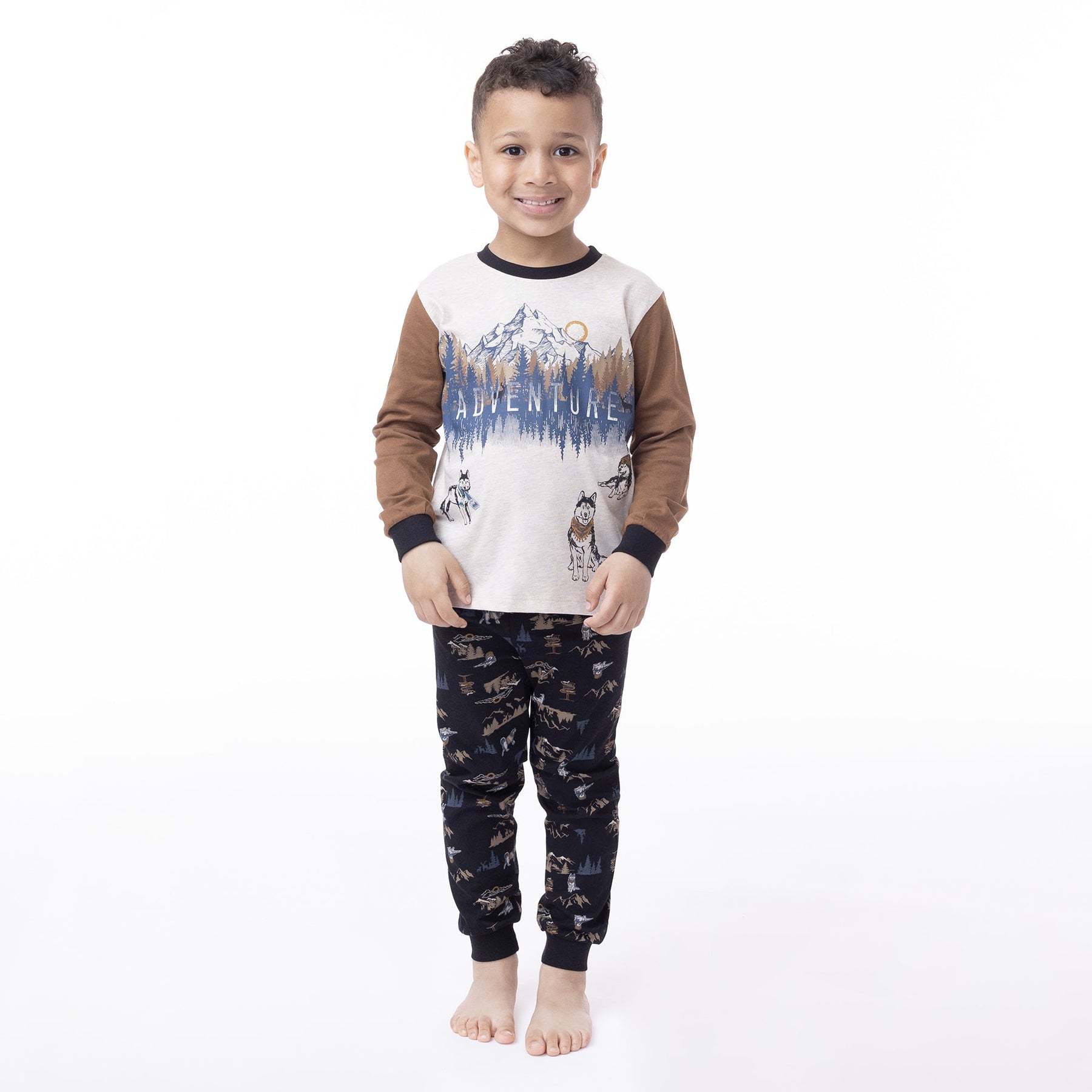 Pyjama pour enfant garçon par Nanö | F23P05 Beige chiné | Boutique Flos, vêtements mode pour bébés et enfants