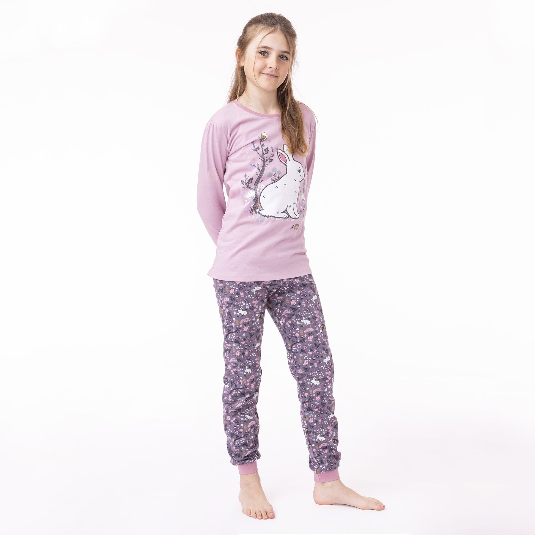 Pyjama pour enfant fille par Nanö | F23P50 Lilas | Boutique Flos, vêtements mode pour bébés et enfants