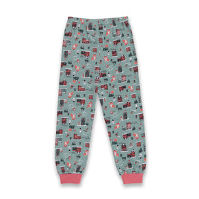 Pyjama pour enfant fille par Nanö | F23P52 Corail | Boutique Flos, vêtements mode pour bébés et enfants