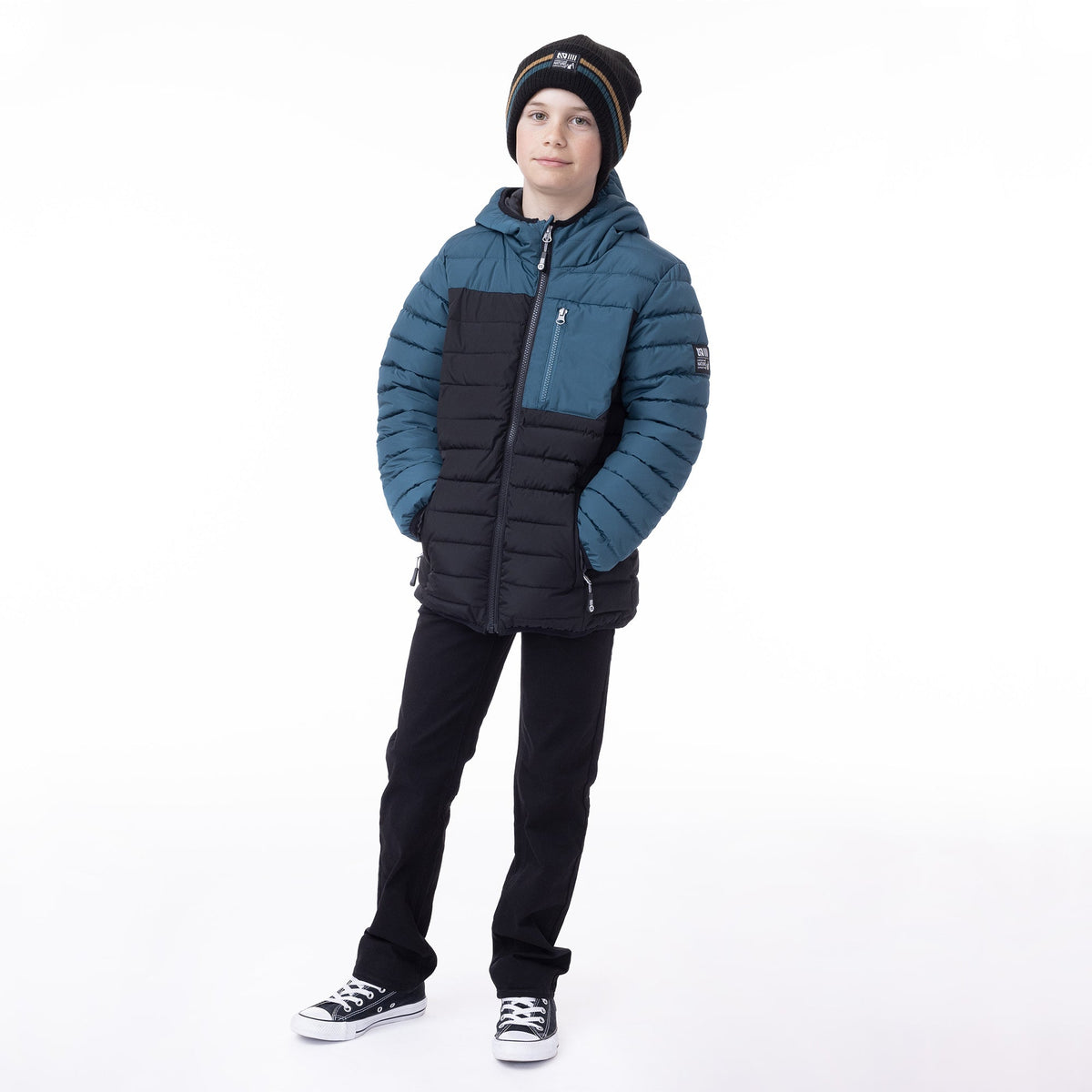 Tuque en tricot pour enfant garçon par Nanö | F23TU1251 Noir | Boutique Flos, vêtements mode pour bébés et enfants