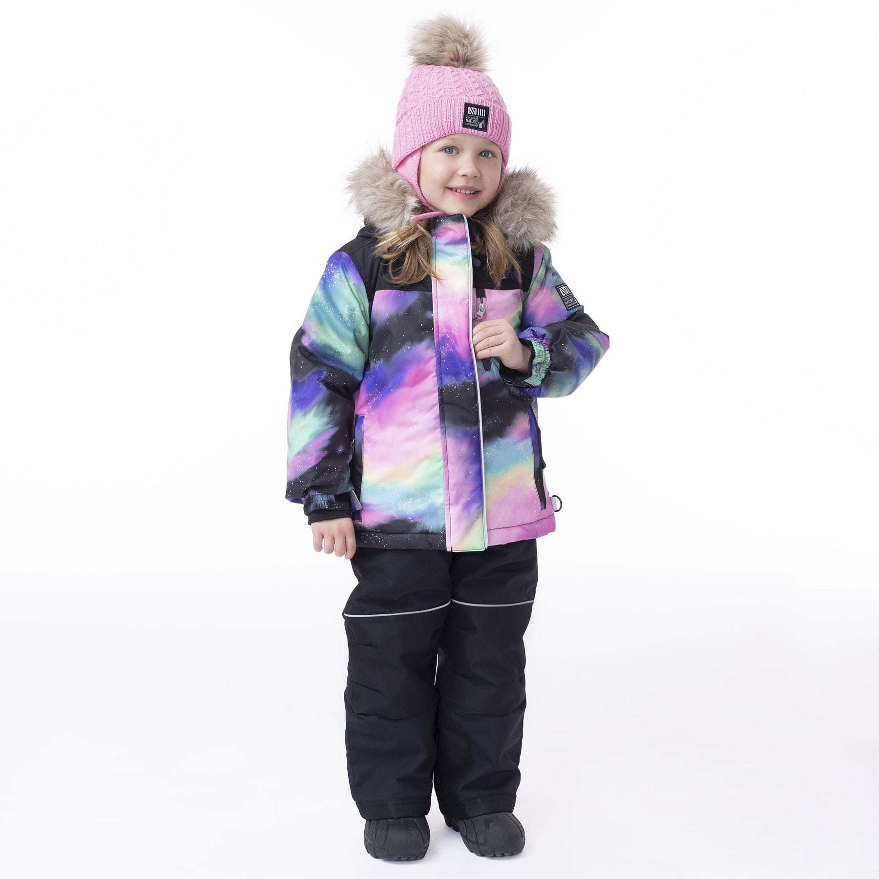 Tuque en tricot pour enfant fille par Nanö | Alexanne/F23TU270 Rose | Boutique Flos, vêtements mode pour bébés et enfants