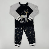Pyjama pour enfant fille par Nasri | MCSLKG00821 C.JET BLK REINDEER | Boutique Flos, vêtements mode pour bébés et enfants