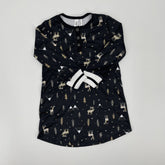 Pyjama pour enfant fille par Nasri | MCSLKG00823 C.JET BLK REINDEER | Boutique Flos, vêtements mode pour bébés et enfants