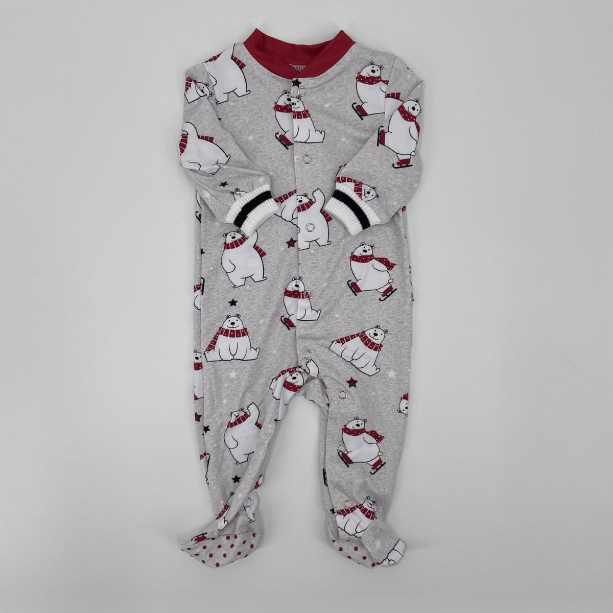 Pyjama pour bébé garçon et bébé fille par Nasri | NCSLBU00833 C.HTR GREY BEAR | Boutique Flos, vêtements mode pour bébés et enfants