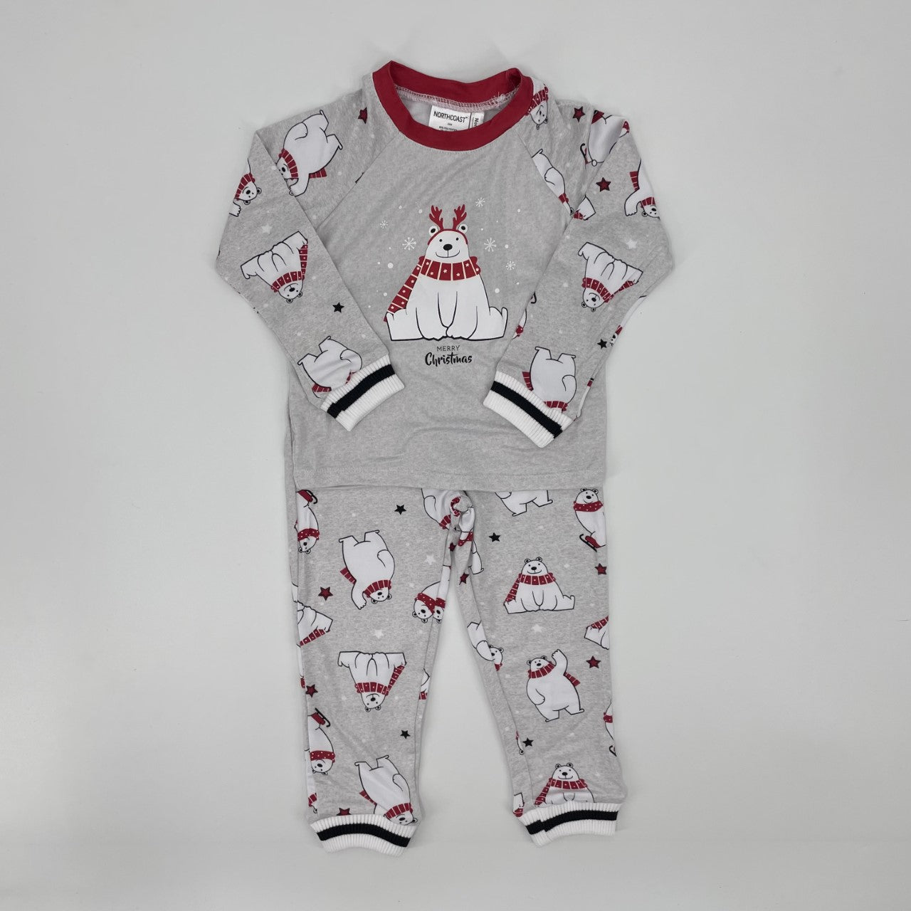 Pyjama pour bébé garçon et bébé fille par Nasri | NCSLBU00834 C.HTR GREY BEAR | Boutique Flos, vêtements mode pour bébés et enfants