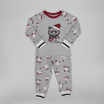 Pyjama pour enfant garçon par Nasri | NCSLKB00766 C.HTR GREY BEAR | Boutique Flos, vêtements mode pour bébés et enfants
