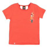 Chandail manches courtes pour enfant fille par Nanö | S2206-01 Corail | Boutique Flos, vêtements pour bébés et enfants