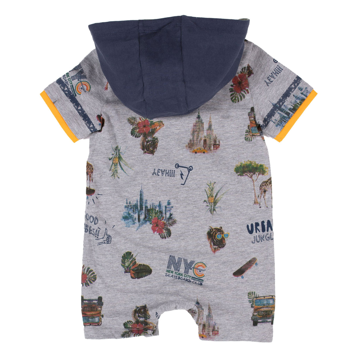 Barboteuse pour bébé garçon par Nanö | S2253-11 Gris chiné | Boutique Flos, vêtements pour bébés et enfants
