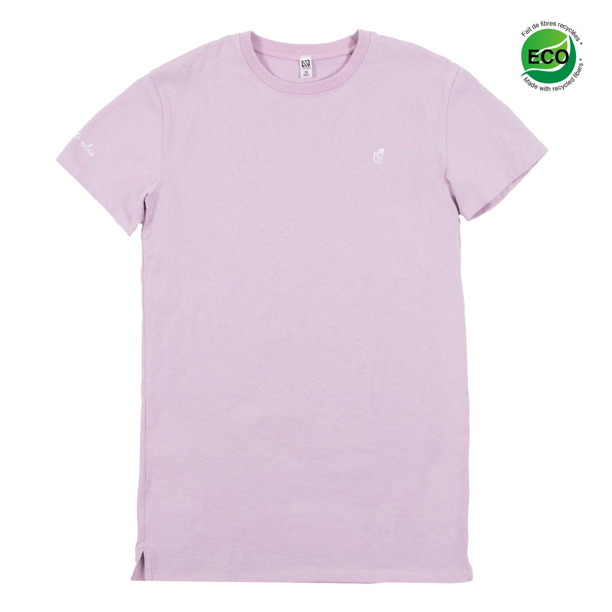 Robe T-shirt pour enfant fille par Nanö | S22L50-10 Rose Pâle | Boutique Flos, vêtements pour bébés et enfants