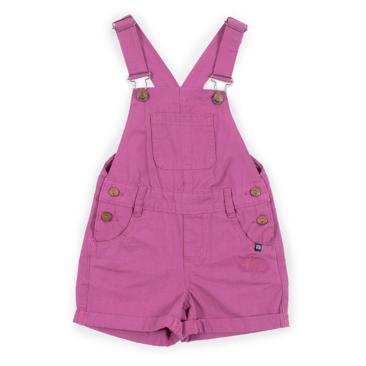 Salopette courte pour enfant fille par Nano | S2302-09 Fuchsia | Boutique Flos, vêtements mode pour bébés et enfants