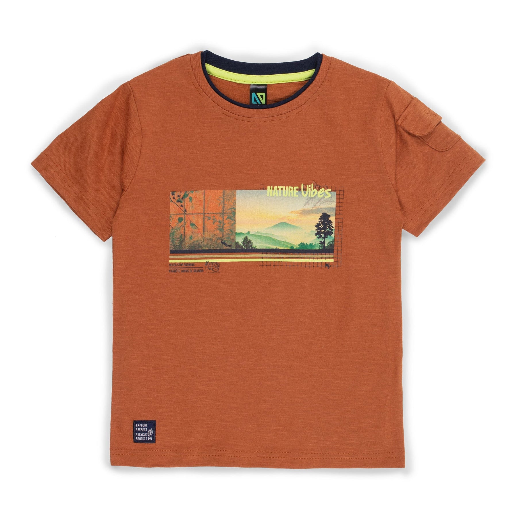 T-Shirt pour enfant garçon par Nano | S2303-02 Caramel | Boutique Flos, vêtements mode pour bébés et enfants